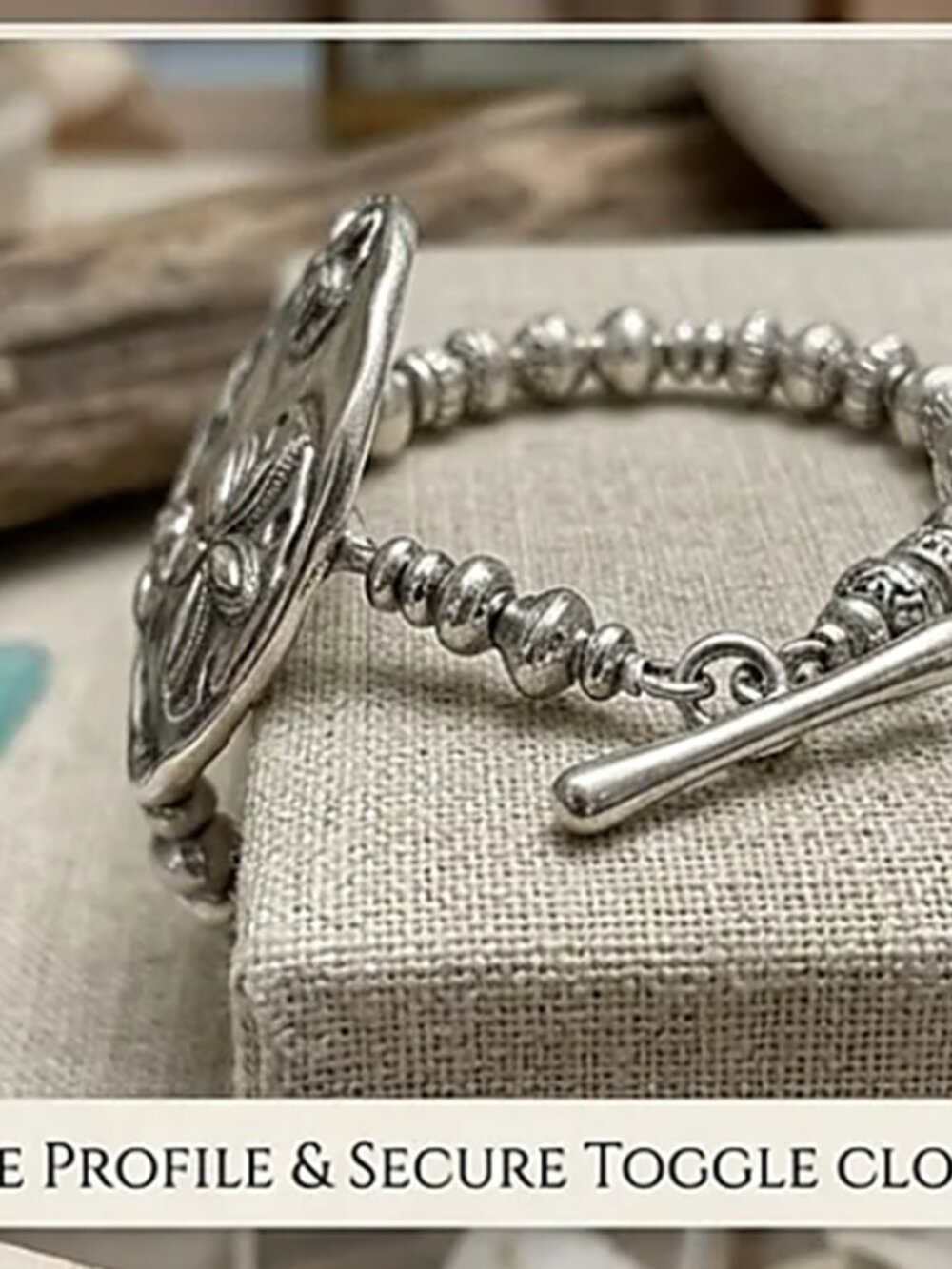 Vintage Tribal Distressed Silver Bangle Stretch Bracelet Ethnic Boho Wide Band - Picture 2 of 13